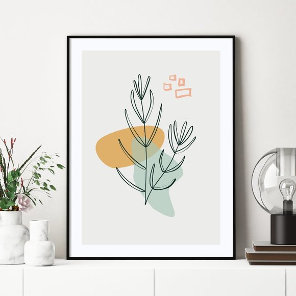 Modern Minimalist Abstract Nature Boho Wall Art Print Home Decor [No Fra… - Picture 2 of 6